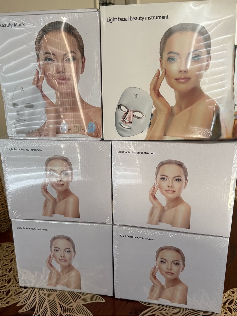 LED Light Facial Beauty Mask - White | Professional Home Skin Therapy